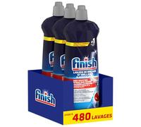 Finish Liquide de Rinçage Brillance et Séchage- Produit Lave-Vaisselle - Jusqu'à 480 lavages - 2400ml en Lot de 3