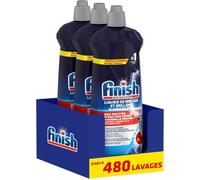 Finish Liquide de Rinçage Brillance et Séchage- Produit Lave-Vaisselle - Jusqu'à 480 lavages - 2400ml en Lot de 3