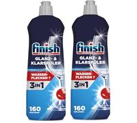 Finish Liquide de rinçage pour lave-vaisselle - Bleu - 800 ml - Lot de 2