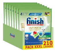 Finish - Lot de 210 capsules lave vaisselle Finish Ultimate 0% - 7x30 paquets de pastilles lave vaisselle