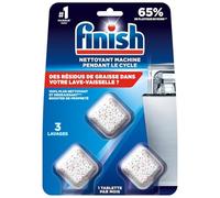FINISH - Nettoyant Lave-Vaisselle Puissant pour Éliminer Odeurs et Résidus, Pack 3 Tablettes - Le lot de 3
