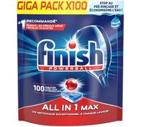 FINISH NZ7 Paquet de 100 tablettes pour lave-vaisselle Tout en 1 - Powerball All in One Max