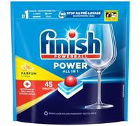 Finish Pack de 45 Lave Vaisselles Tablette Multifonctions Tout en 1 Parfum Citron