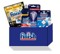 Finish Pack Premium Plus : Ultimate Plus + Liquide de rinçage + Protector + Nettoyant Machine pendant le cycle