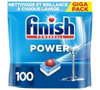 Finish Pastilles Lave-Vaisselle Powerball Comprimé Sans parfum All in One Max - 100 Tablettes Lave-Vaisselle