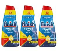 Finish Gel pour lave-vaisselle Power Citrus 3 x 650 ml