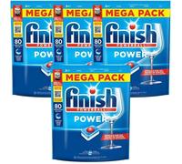 Finish Power pastilles lave vaisselle - Nettoyage et brillance à chaque lavage - 80 tablettes - lot de 4