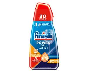 Finish Powergel, gel nettoyant pour lave-vaisselle liquide, multi-actions, anti-odeur, lot de 30 lavages, 600 ml