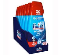 Finish Powergel Lessive Lave-vaisselle Fresh, Gel Lave-vaisselle, 210 lavages, 7 paquets de 30 lavages liquides Lave-vaisselle