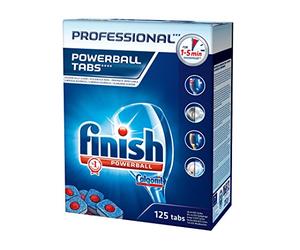 FINISH PROFESSIONAL - Powerball tabs - Dissolution ultra-rapide - Activateur de blanchiment oxygéné - x125 - Fabrication française