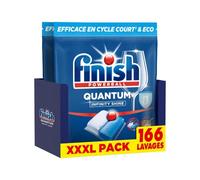 Finish Quantum Infinity Shine Pastilles Lave-Vaisselle, Elimine Les Taches Tenaces, 166 Capsules