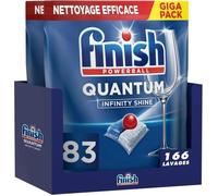Finish Quantum Infinity Shine Pastilles Lave-Vaisselle, Elimine Les Taches Tenaces, 166 Capsules