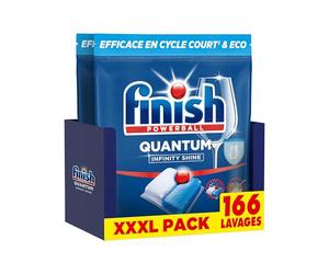 Finish Quantum Infinity Shine Pastilles Lave-Vaisselle, Elimine Les Taches Tenaces, 166 Capsules