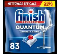 Finish Quantum Infinity Shine Pastilles Lave-Vaisselle, Elimine Les Taches Tenaces, 83 Capsules