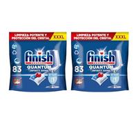 Finish Quantum Infinity Shine Pastilles Lave-Vaisselle, Elimine Les Taches Tenaces, 83 Capsules (Lot de 2)