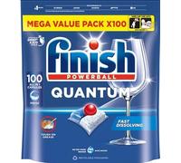 Finish Quantum Lot de 100 tablettes de lave vaisselle tout-en-un Regular