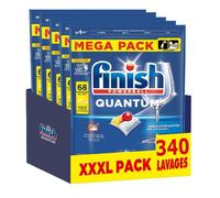 Finish Quantum Pastilles Lave-Vaisselle Citron - Elimine Les Taches Tenaces - 340 Tablettes Lave-Vaisselle