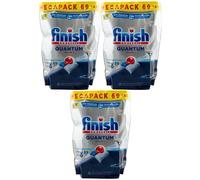 Finish Quantum Tous En 1 Onglets 3 x 69 Tablettes Lave-Vaisselle Powerball