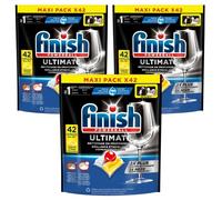 Finish Ultimate Pastilles Lave-Vaisselle All in One- Parfum Citron - 126 Tablettes Lave-Vaisselle