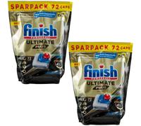 Finish Ultimate Plus Caps 2 X 72 Pièces Housse Soluble Lave-Vaisselle Tabs
