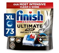 Finish Ultimate Plus Infinity Shine Lot de 73 tablettes pour lave-vaisselle Parfum frais Pour un nettoyage impeccable et une brillance de diamant