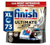 Finish Ultimate Plus Infinity Shine Lot de 73 tablettes pour lave-vaisselle Parfum frais Pour un nettoyage impeccable et une brillance de diamant