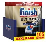 Finish Ultimate Plus Pastilles Lave-Vaisselle All in One- Parfum Frais - 105 Tablettes Lave-Vaisselle