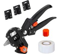 Finishing Scissors Garden Propper Scissors Ratchet Scissors Kit - One-Hand Fruit Tree Plug Tool Kit Plug Cutting Tool with V + U + Ω Blade Grafting Tape for Fruit Trees Plant Branches