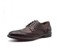Finishing & Sewing Chaussures à Lacets pour Hommes, Style Brogue Classique, dessiné en Oxfords avec empiècement à la Wingtip