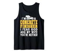 Finisseur Béton Je Crains Dieu et Ma Femme Débardeur