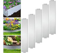 FINITION 5M Bordure de gazon 100x18cm durable Jardin Délimitation de chemin Galvanisé Palissade de jardin Plantes