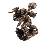 Finition bronze Norse Dieu Thor Statue Païen Marteau