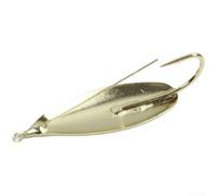 Finition cuivre pour leurre de pêche Flotter Spoon avec un côté naturel pour flotter et un risque d'accroc minimal sur le fond (56 mm x 19 mm, 7 g, 1/0 doré)