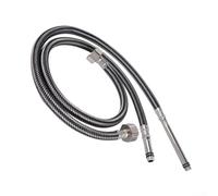 Finition noire en acier inoxydable pour ligne d'alimentation en eau tressée avec 48 raccords en acier pour des connexions d'eau chaude et froide sécurisées dans les salles de bains (acier noir)