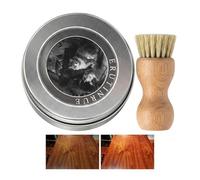Finition pour bois | 70 g de protection portable avec brosse, crème de polissage du bois - pour sol, table, chaise, porte, fenêtre, cadre d'escalier, plateau photo