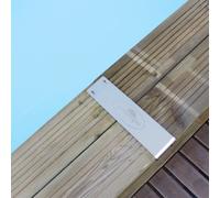 Finitions de margelle inox Jardimagine pour piscine bois Kit - 2 pièces droites inox pour piscine bois