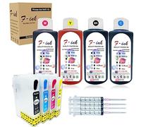 Fink 603XL Kit de recharge d'encre pour cartouches d'encre Eps 603 ou 603XL Fonctionne avec Expression Home imprimantes XP-3100 XP-2105 XP-4100 XP-2100 XP-3105 XP-4105 WF-2810 WF-2830 WF-2835 WF-2850