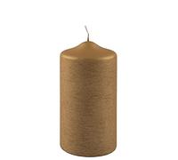 Fink - Bougie, bougie pilier - paraffine - Couleur: or, brossé - (ØxH) 8 x 15 cm