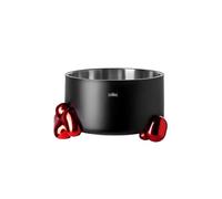 Fink POP Art Punchbowl, revêtement par pulvérisation, mat, rouge, noir, L 32 cm, l 32 cm, hauteur 18 cm