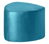 Fink SIT DOWN, Pouf, 100 % polyester, velours, turquoise, L 69 cm, l 43 cm, H 46 cm