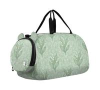 Finland Lily of the Valley William Morris Sac de sport avec compartiment à chaussures Multifonctionnel Sac de voyage pour la plage, la natation, la piscine, le sport, bolso para gym