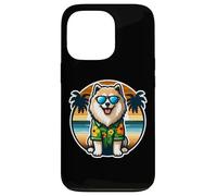Finlandais Lapphund propriétaire de chien Summer Vibes Vacances Soleil Coque pour iPhone 13 Pro