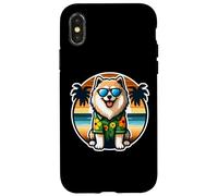 Finlandais Lapphund propriétaire de chien Summer Vibes Vacances Soleil Coque pour iPhone X/XS
