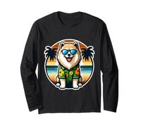 Finlandais Lapphund propriétaire de chien Summer Vibes Vacances Soleil Manche Longue