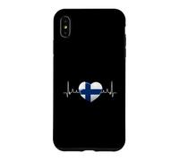 Finlande Drapeau Cœur Battant Scandinavie Vacances Coque pour iPhone XS Max