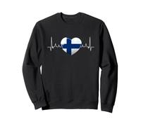Finlande Drapeau Cœur Battant Scandinavie Vacances Sweatshirt