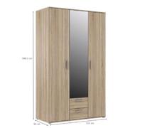 Finlandek Armoire De Chambre Selkeä Style Contemporain Décor Chene Sonoma - L 121 Cm Beige