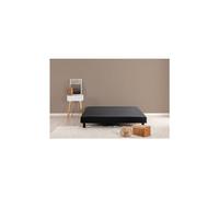 Sommier Tapissier A Lattes 160 X 200 - Bois Massif Noir Pieds - Deko Dream Rakenne