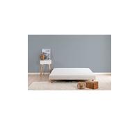 FINLANDEK Rakenne Sommier tapissier a lattes 160 x 200 - Bois massif blanc + pieds