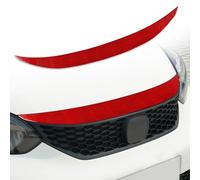 FINMOKAL Autocollant en fibre de carbone pour pare-chocs avant de voiture compatible avec Honda Fit 2020-2023 (rouge)